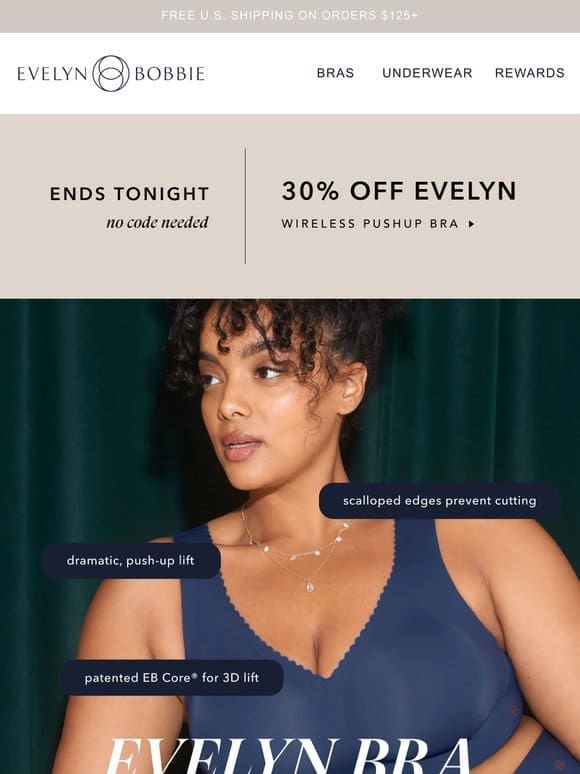 ⏰ Final Hours: 30% OFF Evelyn