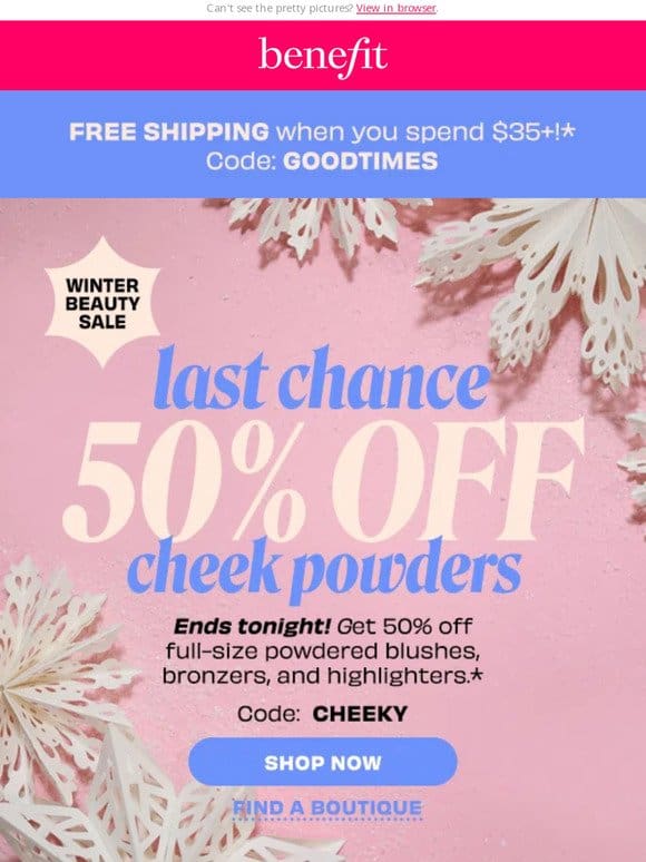 ⏰ LAAST chance for 50% OFF cheek powders!