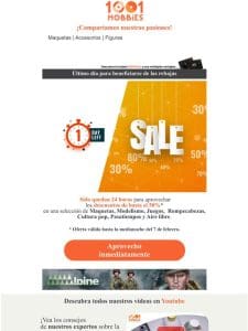 ⏱️ Sólo quedan 24 horas para aprovechar los descuentos de hasta el 50%