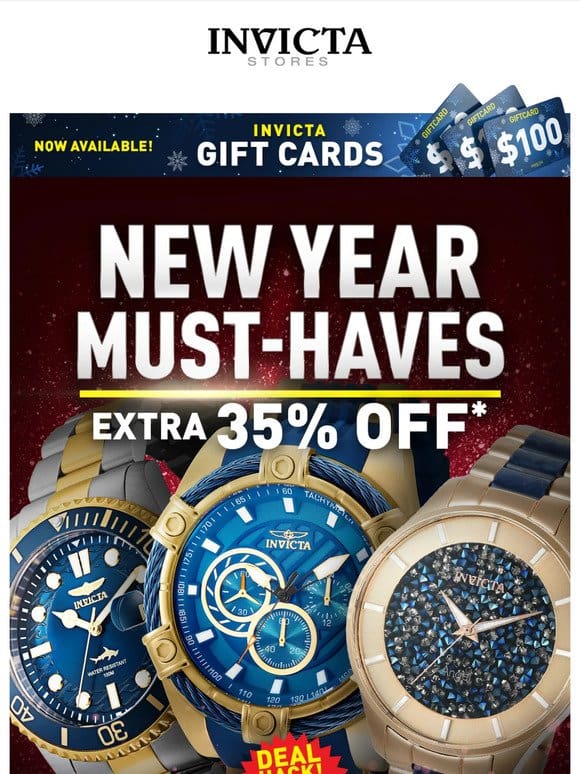 ⚠️EXTRA 35% OFF Invicta Classics & Must-Haves ❗