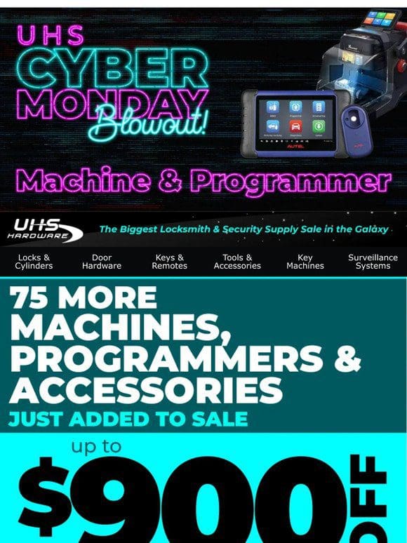 ⚡ Cyber Monday Key & Equipment Blowout! ⚡