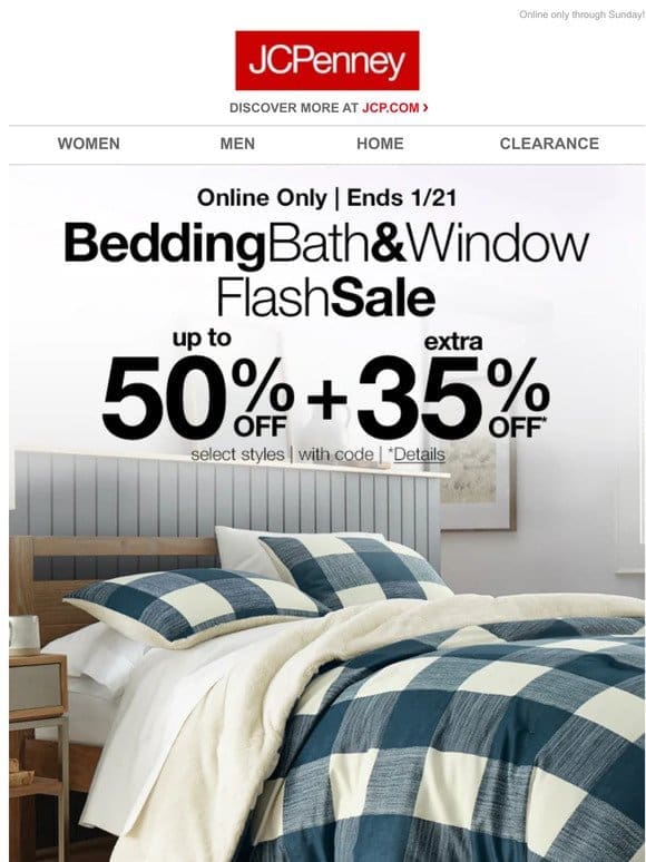 ⚡FLASH SALE! Extra 35% Off bedding， bath & window