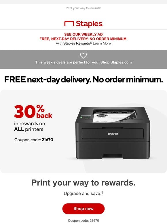 ✅ Save big! Open ASAP for 30% back in rewards on ALL printers