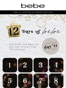 ✨ bebe’s Day 11 Deal: The Season’s Best Holiday Styles Await!