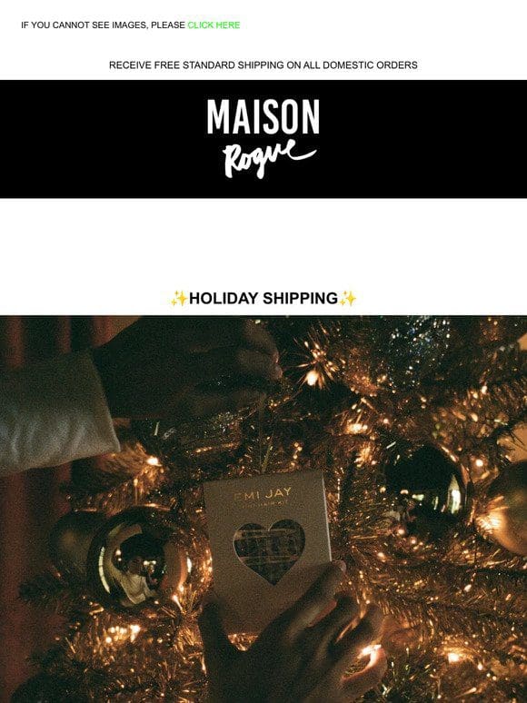 ✨HOLIDAY SHIPPING✨