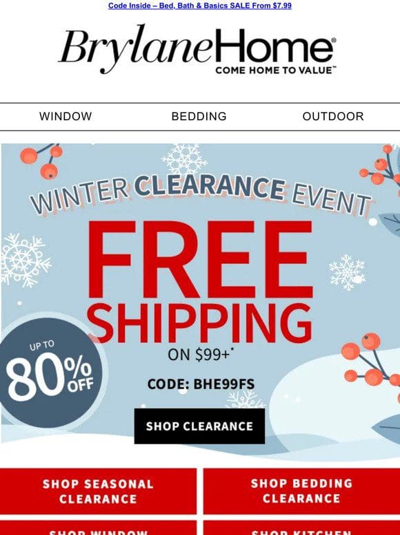 ❄️ Winter Clearance Event | FREE Shipping