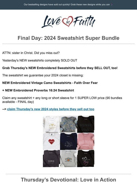 ❌ FINAL Day: Sweatshirt Super Bundles