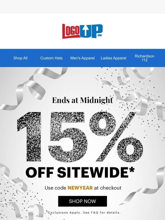 ️ Ends at Midnight: 15% Off Sitewide
