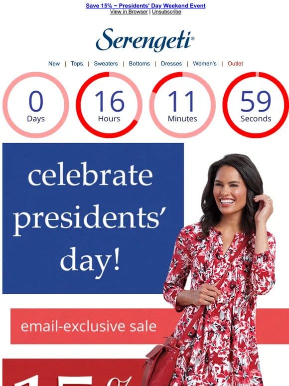 1 Day ONLY ~ Save 15% ~ Presidents’ Day Sale Extended