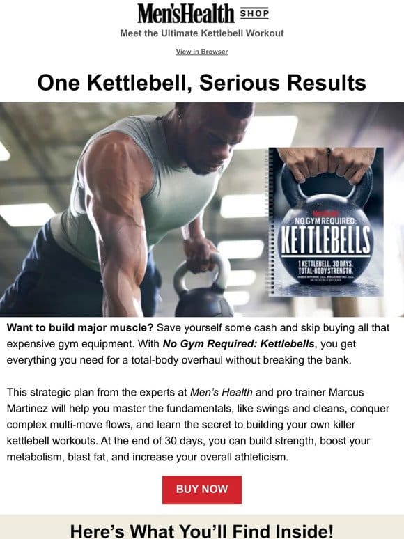 1 Kettlebell. 30 Minutes. Total Body Strength