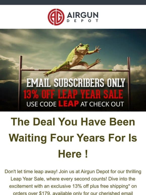 13% OFF: Email Subscribers ONLY