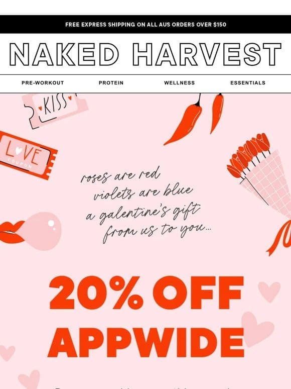 20% OFF APPWIDE ❤️