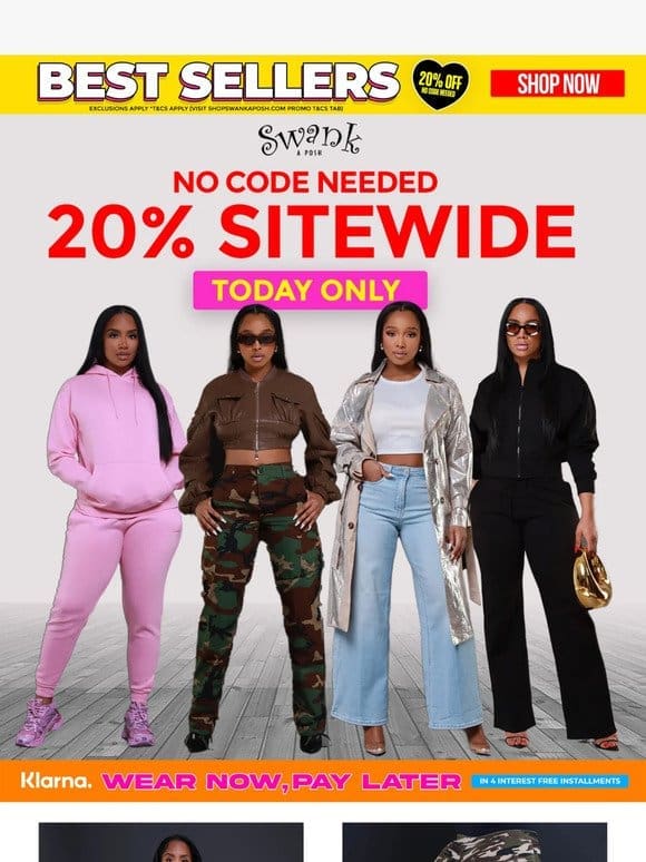 20% OFF Everything – Expires Midnight!