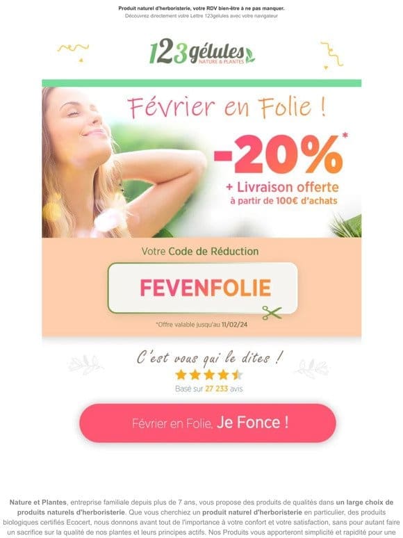 -20% avec le mois de Février en Folie ! Votre Rdv Bien-être