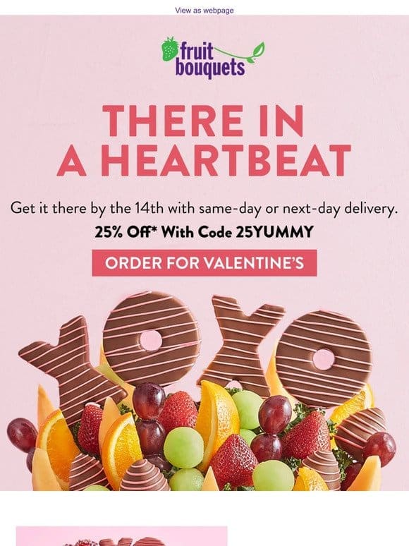 25% OFF Sweet Treats Delivered in a HEARTBEAT