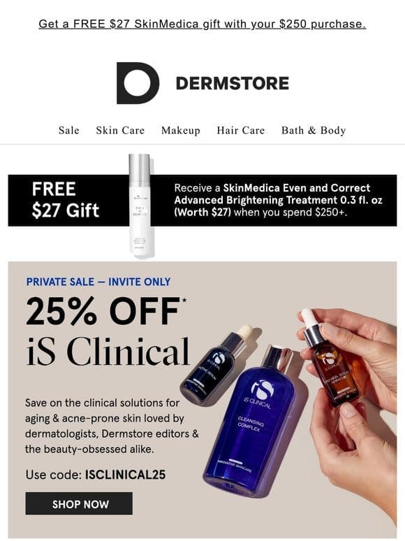 25% off iS Clinical’s four steps to great skin