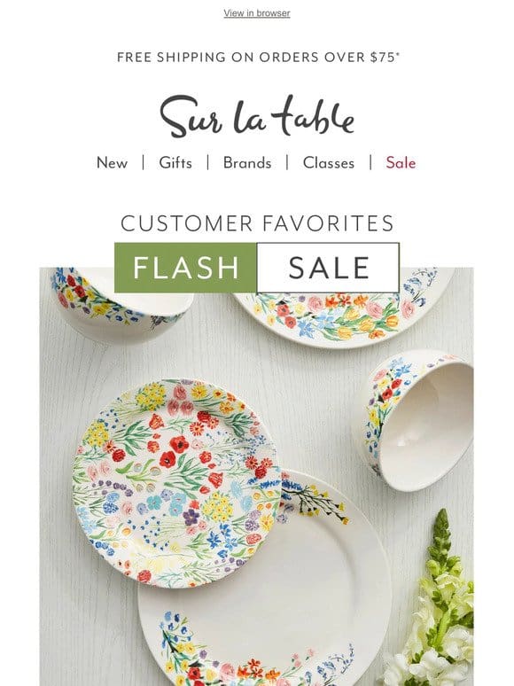 30% off ends soon. Set your spring table to stun.