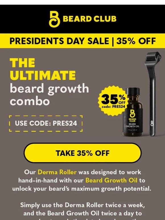 35% off HUGE growth gains