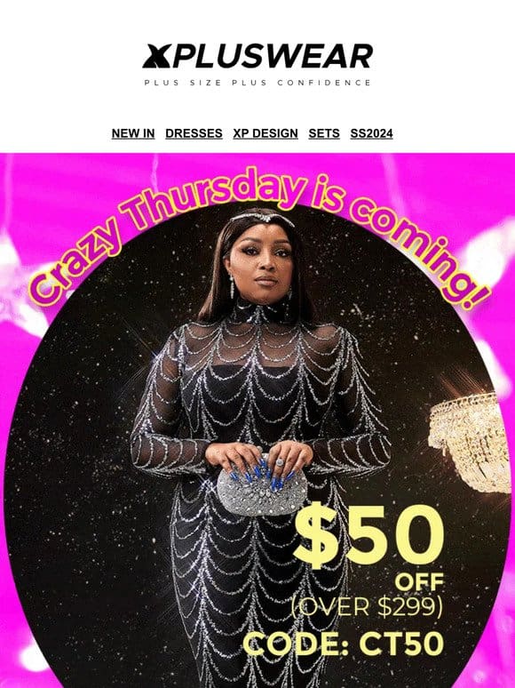 $50 OFF on Crazy Thursday! Only Today!