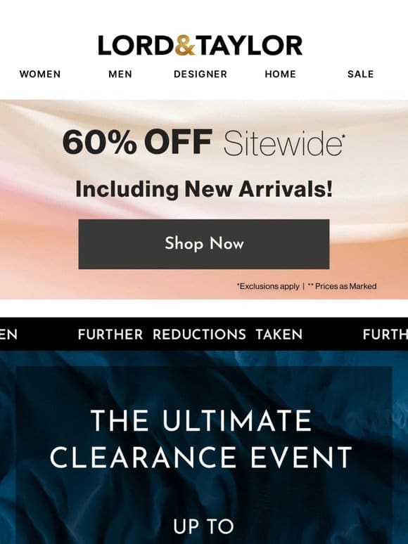 60% off SITEWIDE (New Arrivals included!)