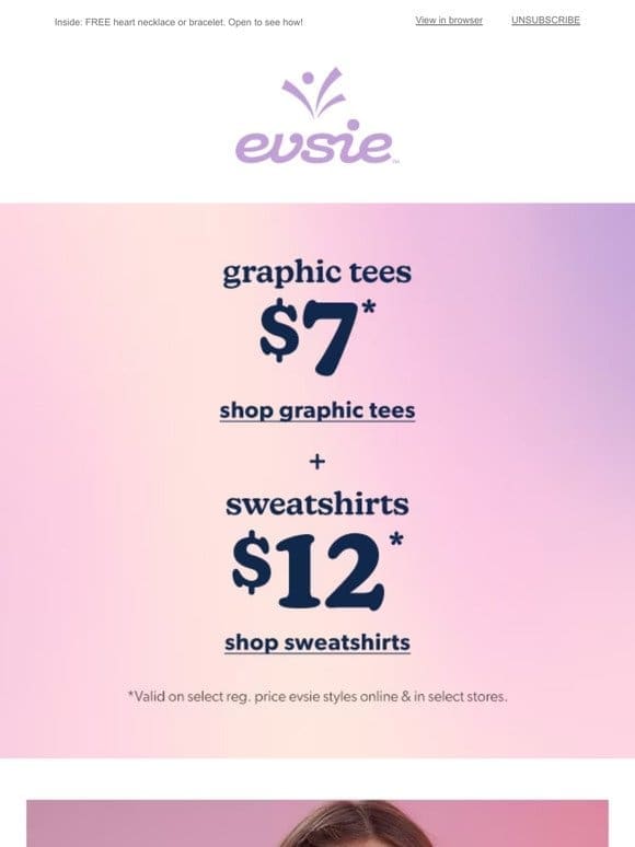 $7 graphics & $12 sweatshirts. They’re new!