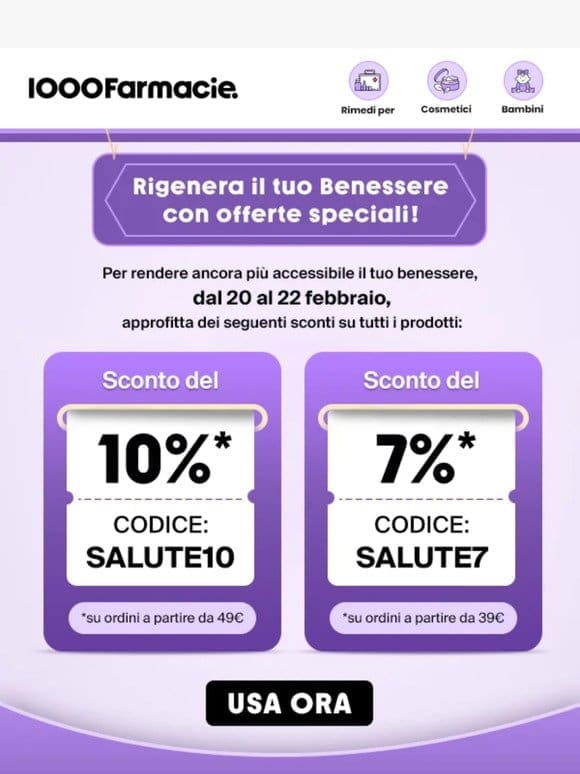 7% o 10% di sconto? Quale preferisci?