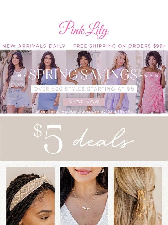 800+ styles for $25 and under!