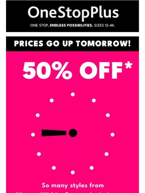 ATTN: 50% off here today…