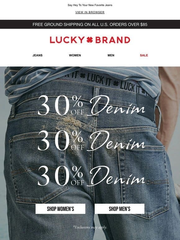 ATTN: Jeans Are 30% Off!
