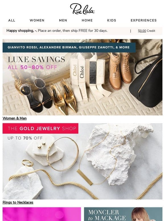 All 50 – 80% Off Luxe Savings ←  MG!