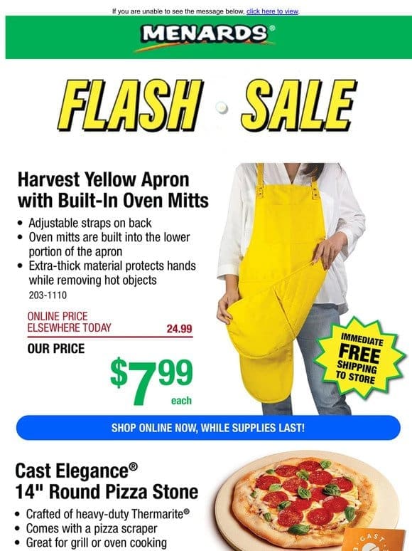 Apron with Built-In Oven Mitts UNDER $8.00!