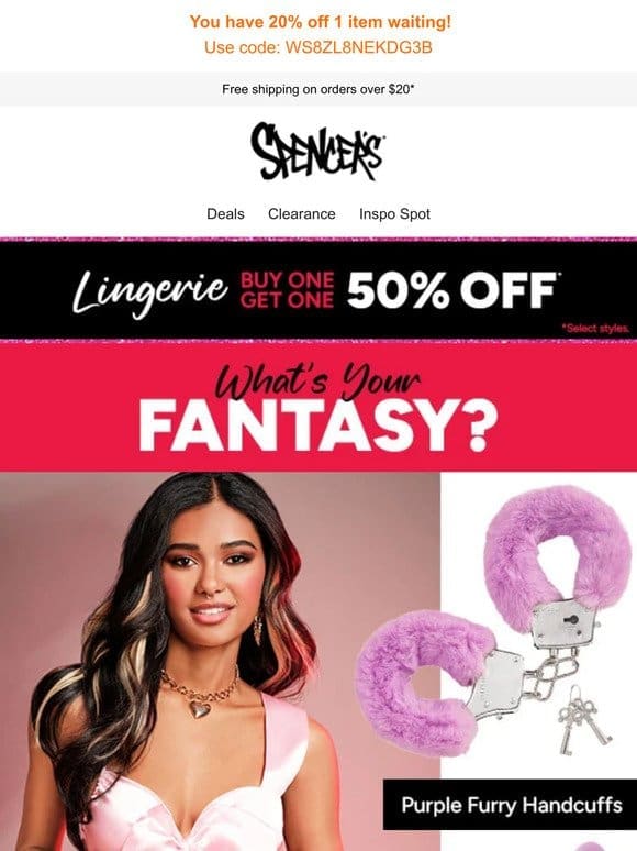 BOGO 50% off lingerie