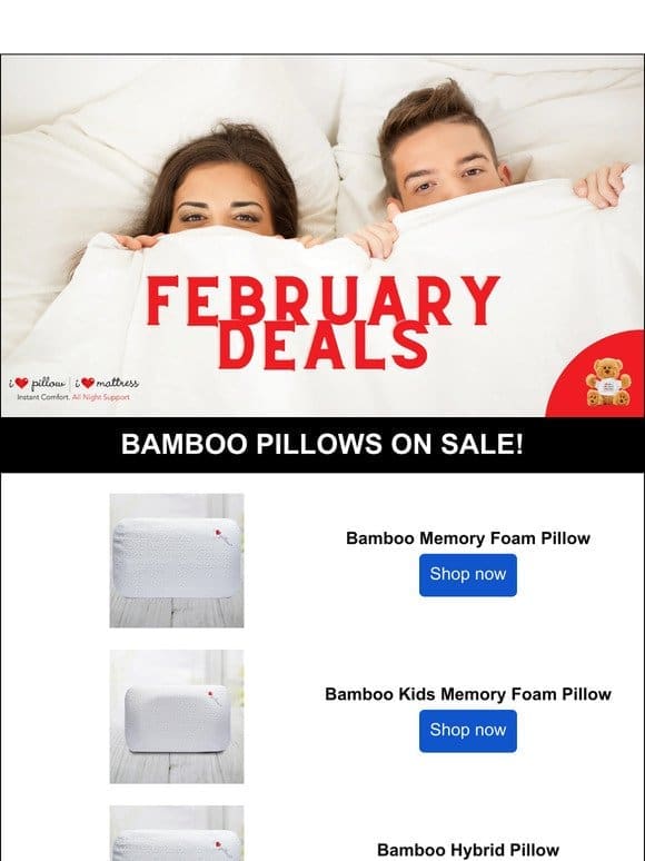 Bamboo Pillows! Wide variety of options available!