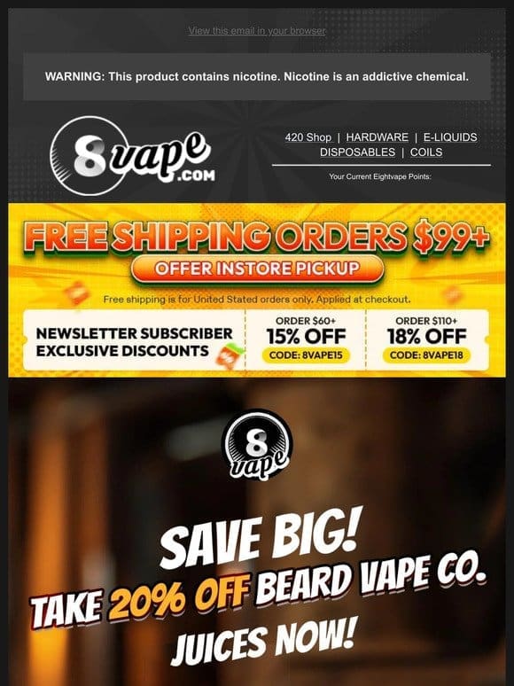 Beard Vape Co. Delights: 20% Off – Limited Time!