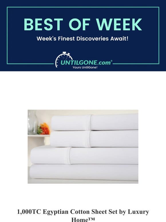 Best of the Week – 79% OFF Egyptian Cotton Sheet Set