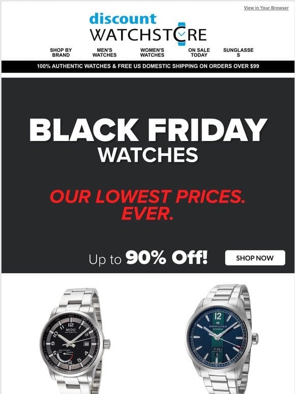 Black Friday Watch Mega-Deals