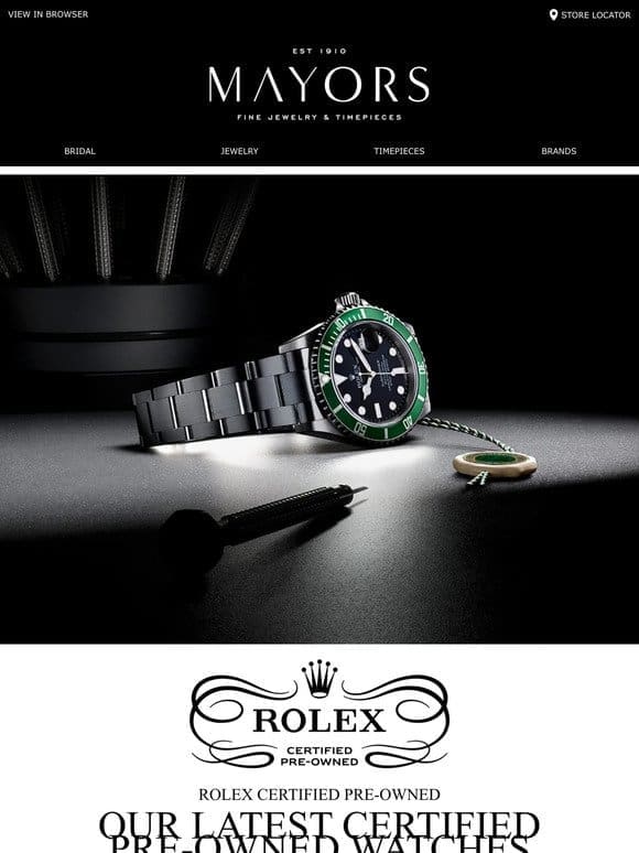 Browse Our Latest Rolex Certified Pre-Owned Watches