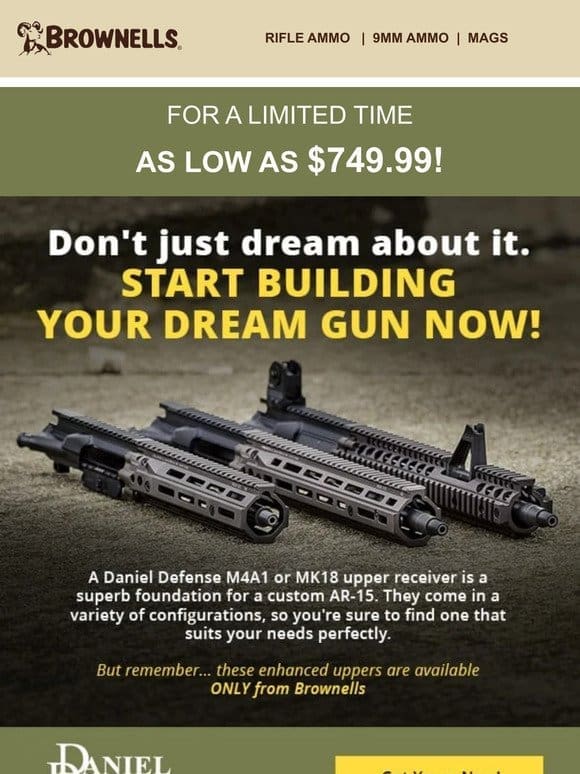 Build your Dream AR-15 on a Daniel Defense upper