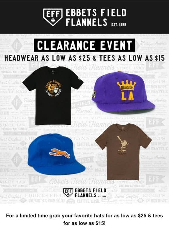 Buy   Tees &   Headwear On Sale