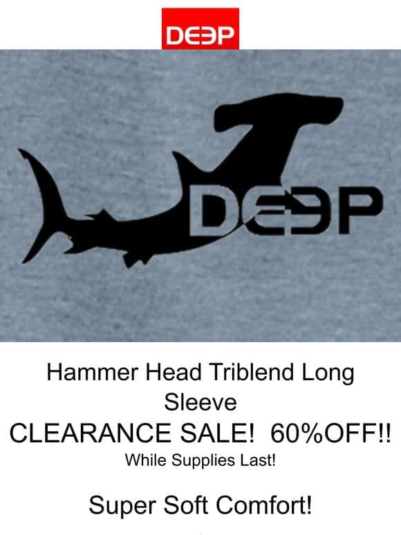 CLEARANCE SALE! Hammerhead Triblend Long Sleeve Sale!