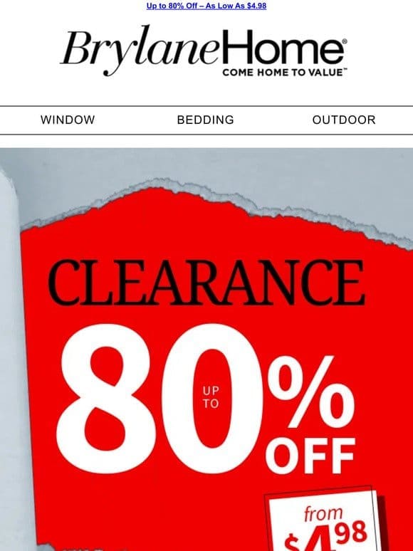 CLEARANCE Sale! Unbelievable Web-Only Deals