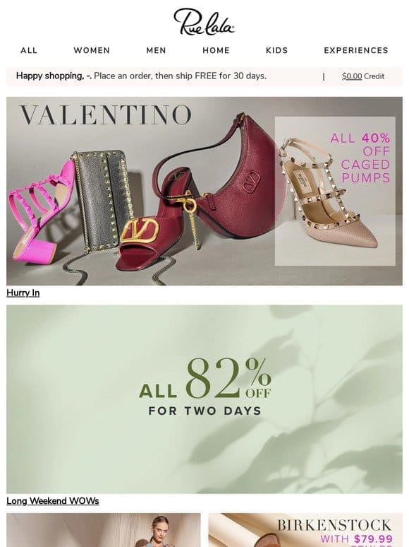 CLICK QUICK ⚠️ Valentino All 40% Off Caged Pumps & More