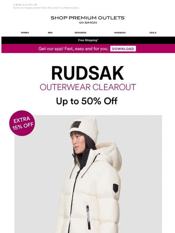 COAT CLEAROUT: Up to 50% Off