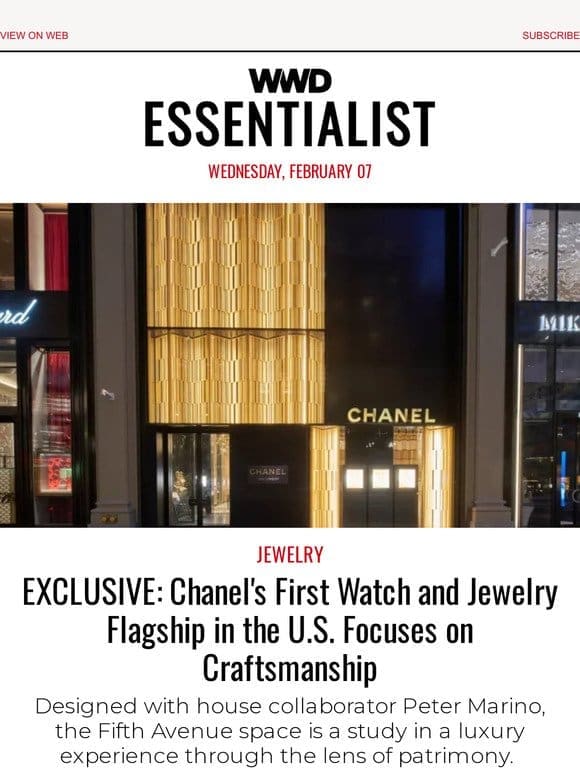 Chanel’s First Watch and Jewelry Flagship in the U.S. Focuses on Craftsmanship