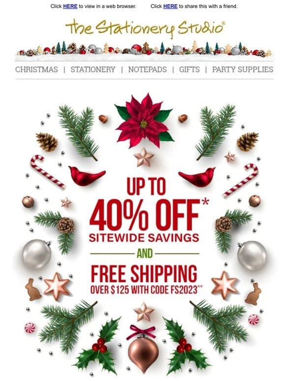 Christmas Sitewide Savings   Up to 40% Off + Free Shipping
