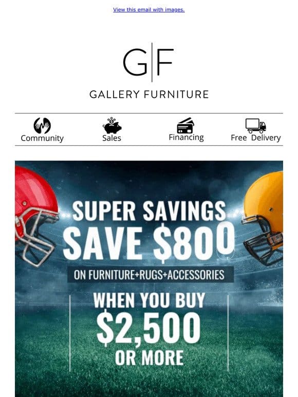 Claim Your $800 Discount Before The BIG Game! ���