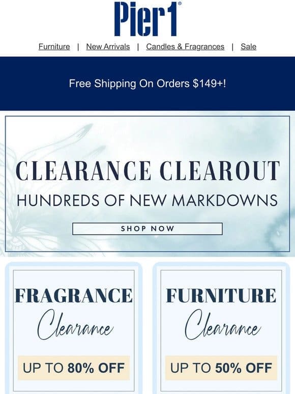 Clearance Clearout Begins! Hundreds of Markdowns Just Launched.