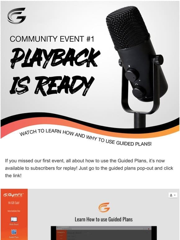 Community Event #1 Playback Ready!