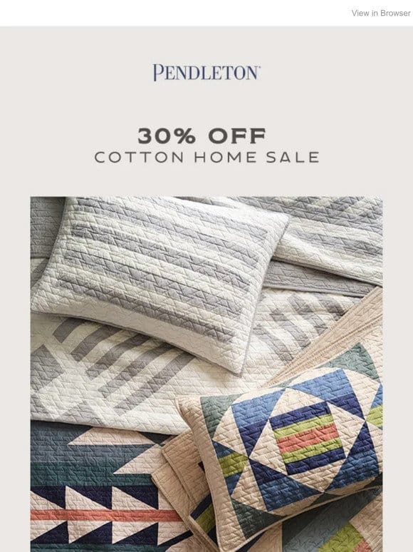 Cotton Home Sale starts now