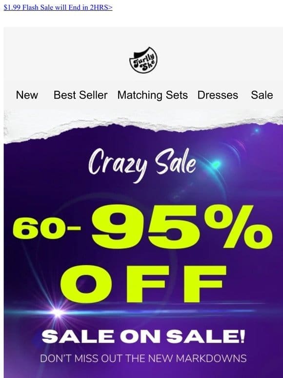 Crazy Sale: 60-90% everything